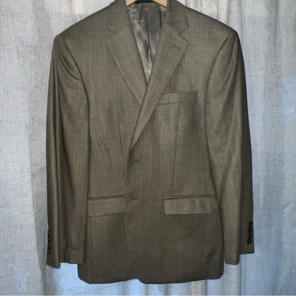Lauren Ralph Lauren Tan Silk/Wool Blend Sport Jacket So 38S